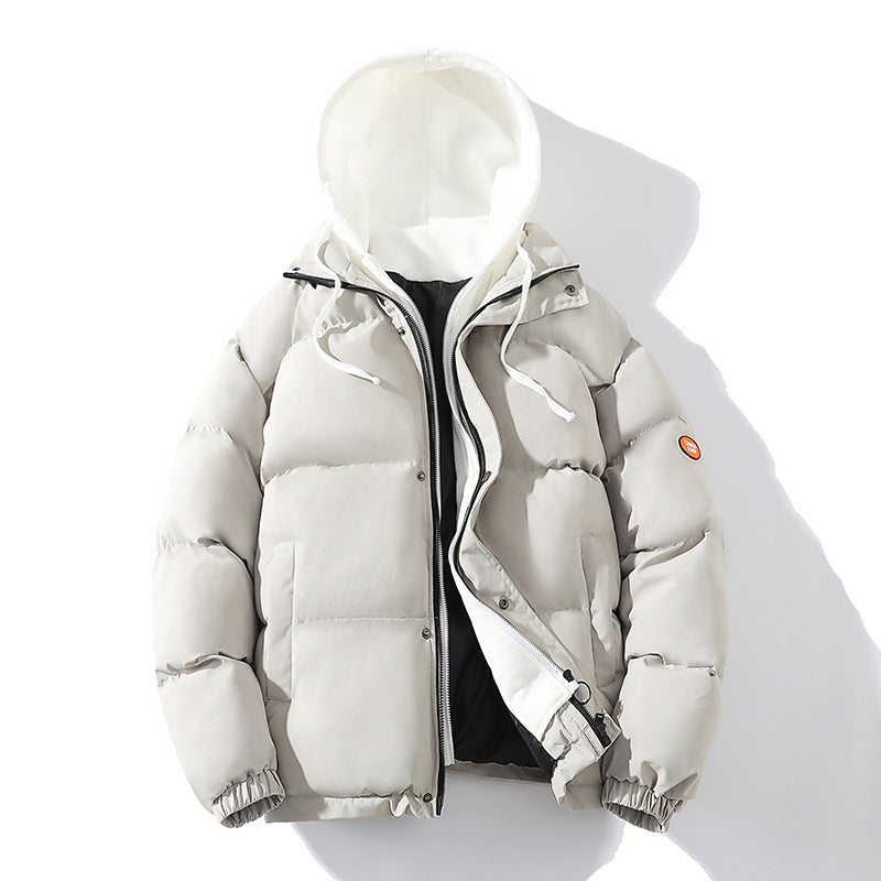 Men's Padded Quilted Jacket with Integrated Hood Layer and Windproof Outer Layer Mune Fashion