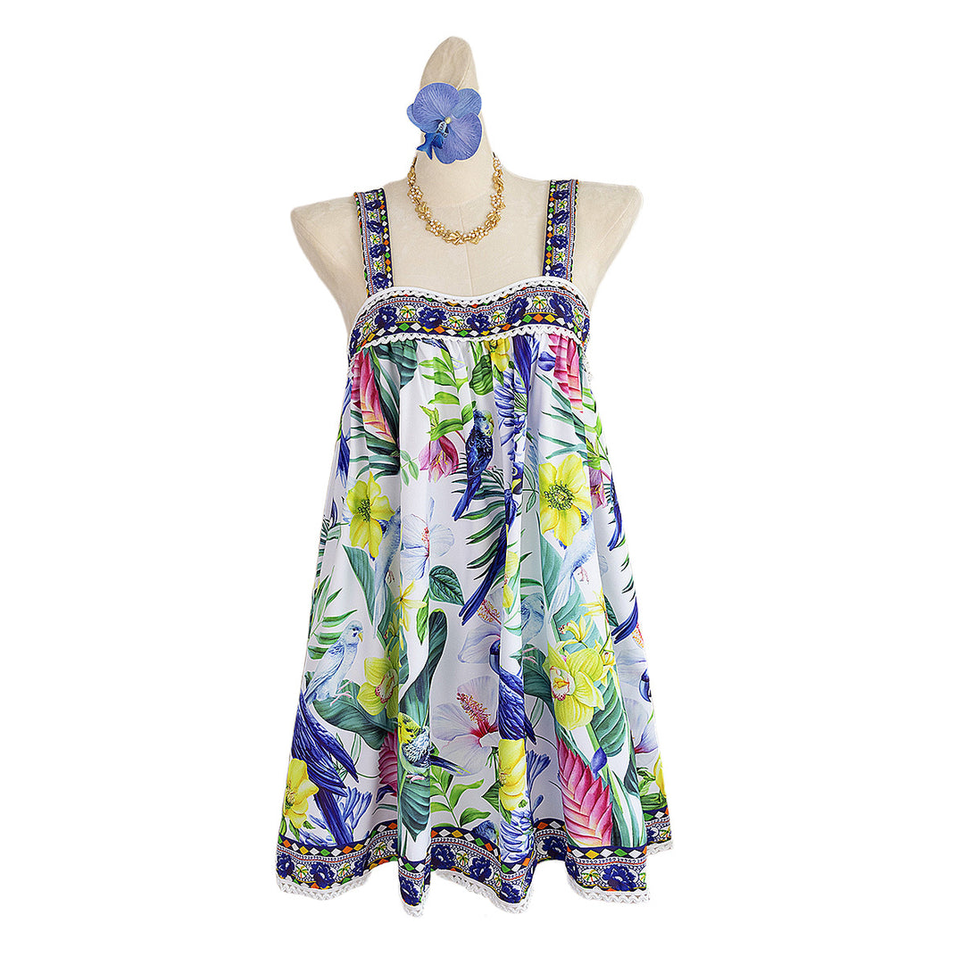 Women's airy summer dress with floral pattern Mune Fashion