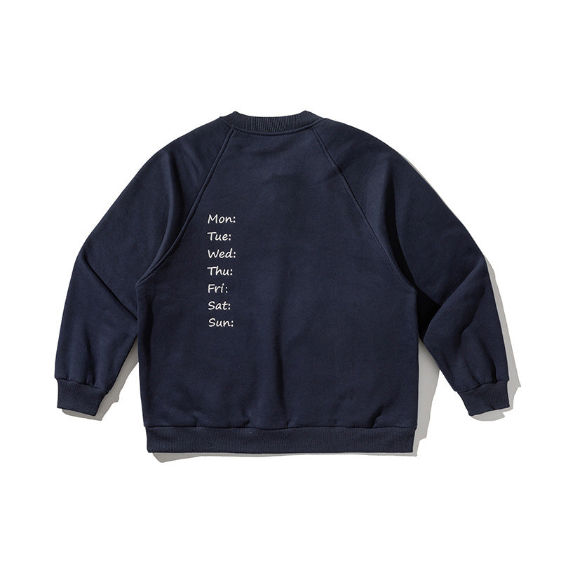 Men's Oversized Sweatshirt with Henley Button Placket, Raglan Sleeves and Round Front Pockets Mune Fashion