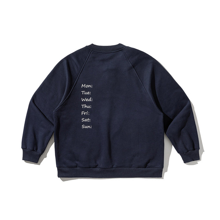 Men's Oversized Sweatshirt with Henley Button Placket, Raglan Sleeves and Round Front Pockets Mune Fashion