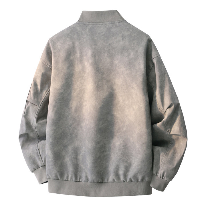 Men's Oversize Bomber Jacket in Utility Look with Arm Pocket, Ribbed Cuffs & Concealed Zipper Mune Fashion