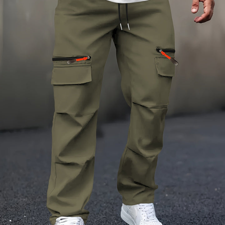 Men's Cargo Jogging Pants with Zipper Utility Pockets Mune Fashion