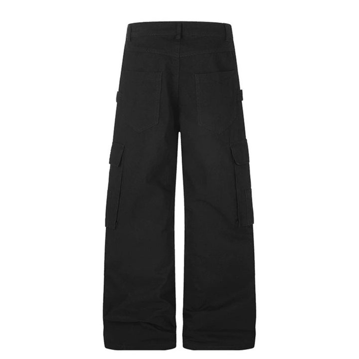 Women's cargo pants with high waistband, multifunctional pockets and wide culotte cut Mune Fashion
