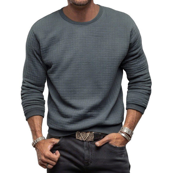 Men's structured crew neck sweatshirt made of quilted cotton blend Mune Fashion