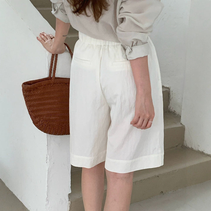 Damen Weite Leinen-Culotte Mune Fashion