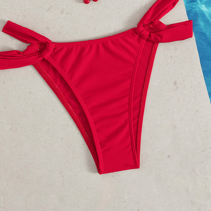 Women Triangle Bikini with fashionable knots and playful details Mune Fashion
