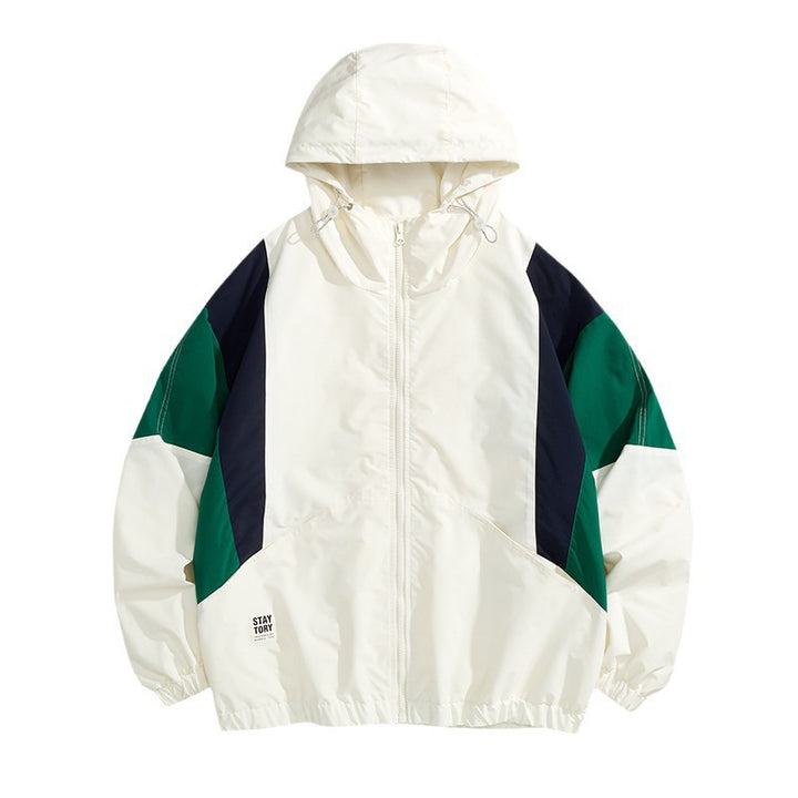 Women’s sports jacket with hood and color block design Mune Fashion