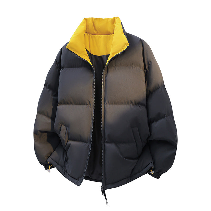 Unisex Oversized Padded Jacket with High Collar, Two-Tone Lining & Adjustable Hem Mune Fashion