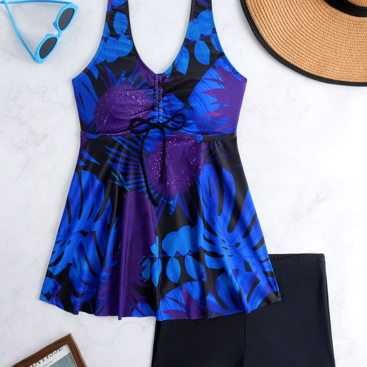 Women's swimsuit with elegant wrap design and figure-hugging skirt Mune Fashion