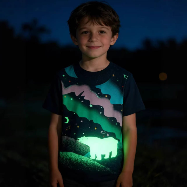 Boys T-Shirt with glowing bear motif Mune Fashion