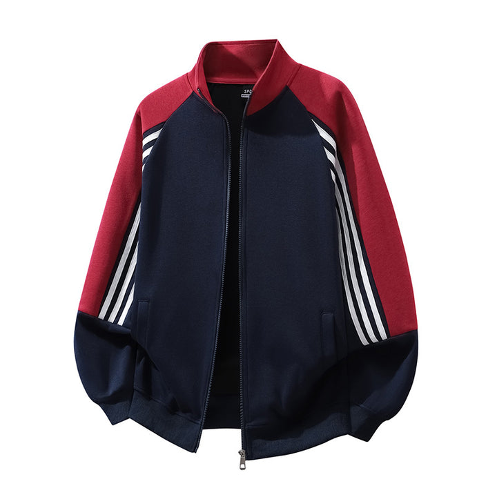 Men's sporty transitional jacket with high collar and practical pockets Mune Fashion