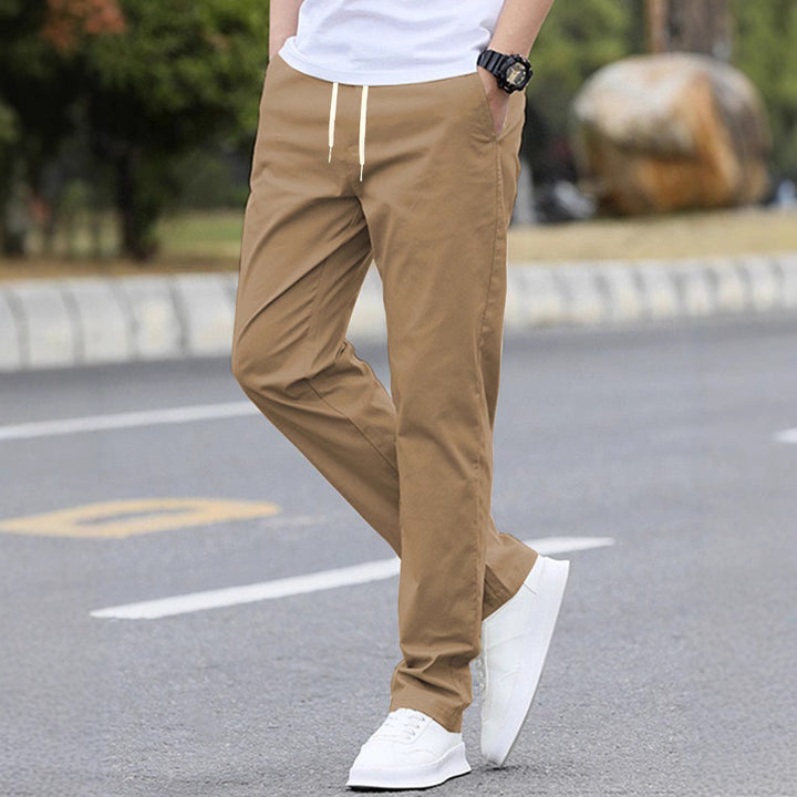 Men's comfortable casual pants with elastic waistband and practical side pockets Mune Fashion