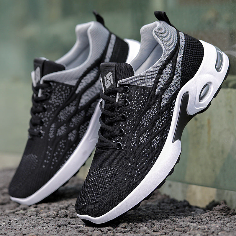 Unisex nan breathable knitted casual running sneakers with visible air chamber and shock-absorbing EVA midsole Mune Fashion