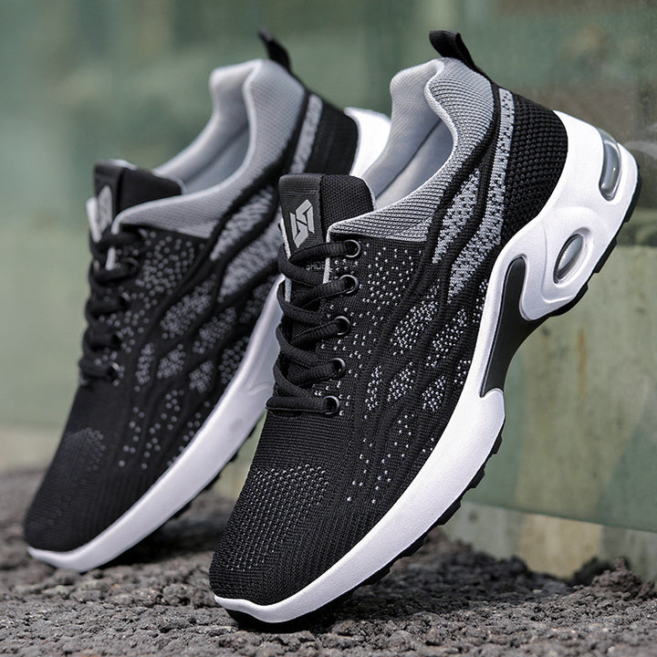 Unisex nan breathable knitted casual running sneakers with visible air chamber and shock-absorbing EVA midsole Mune Fashion