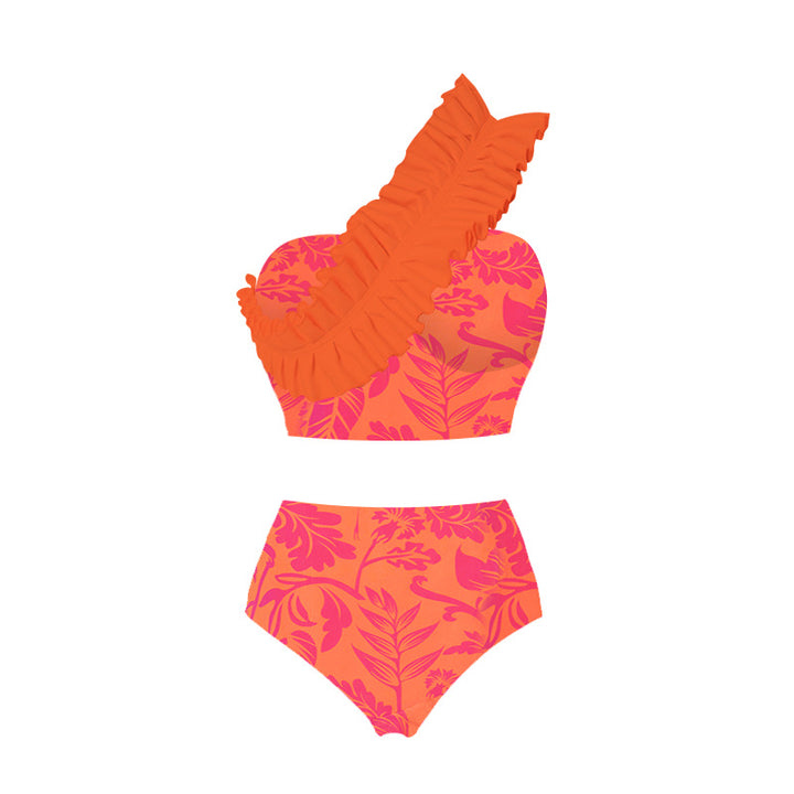 Women's bikini set with voluminous ruffle design and matching maxi skirt Mune Fashion