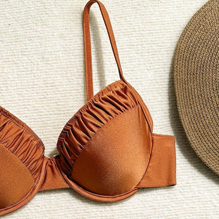Women's Push-Up Bikini with Ruffles and Adjustable Straps Mune Fashion