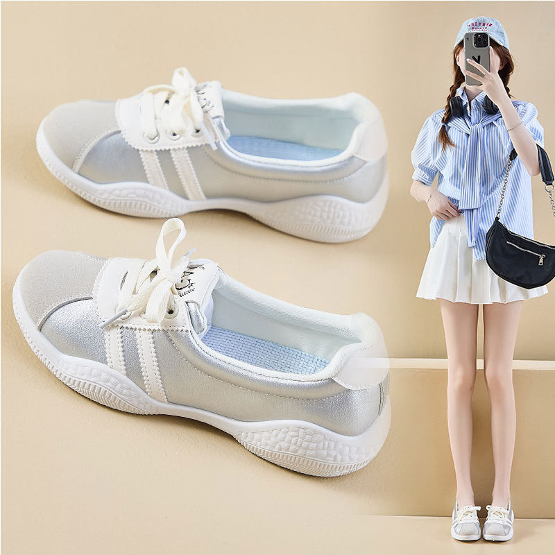 Women Sneakers with shiny upper material and breathable inner lining Mune Fashion