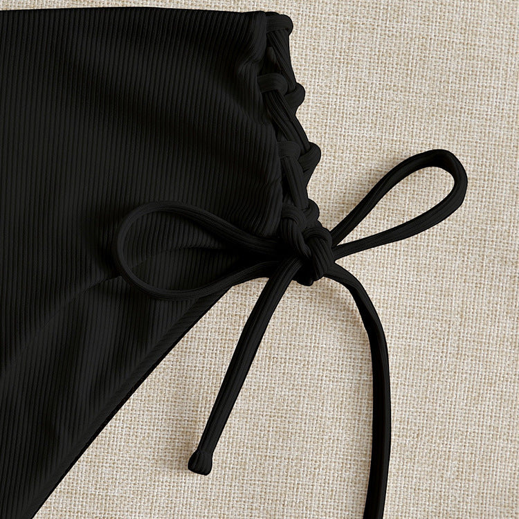 Women's High-Waisted Bikini with Adjustable Lacing Details Mune Fashion