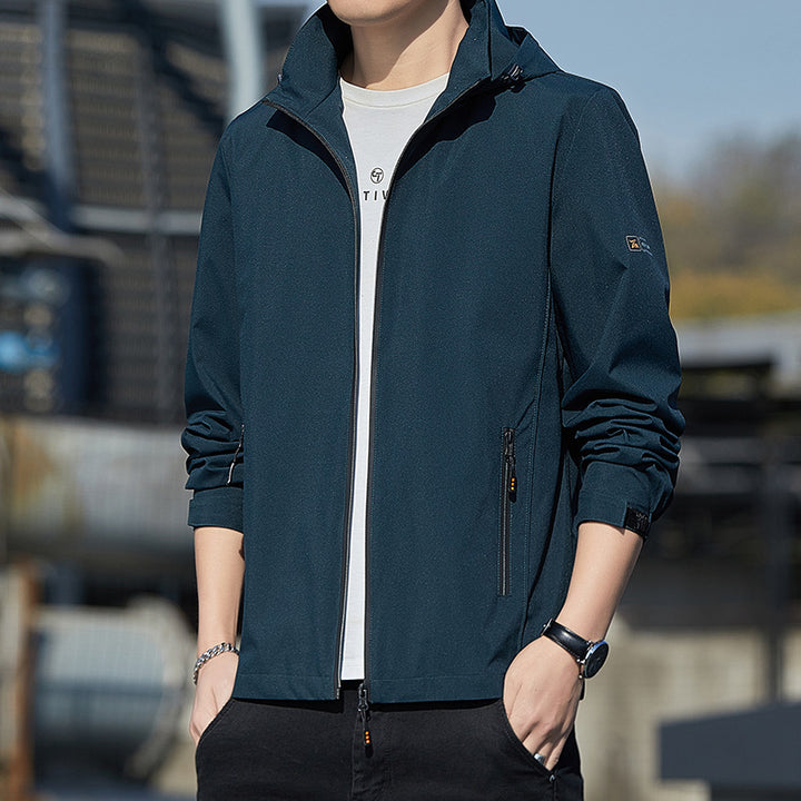 Men's Lightweight Functional Jacket with Adjustable Hood Mune Fashion
