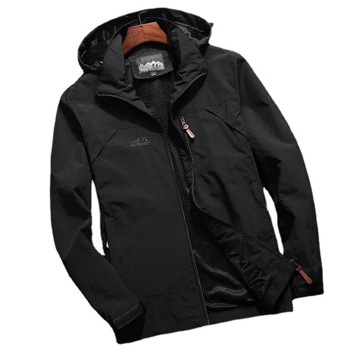 Men's Water-Repellent Softshell Jacket with Fleece Lining, Hood and Chest Pocket Mune Fashion
