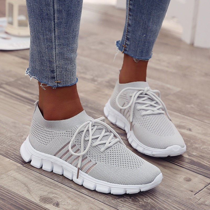 Women Light Knit Sock Sneaker with Elastic Shaft and Flexible Profile Sole Mune Fashion