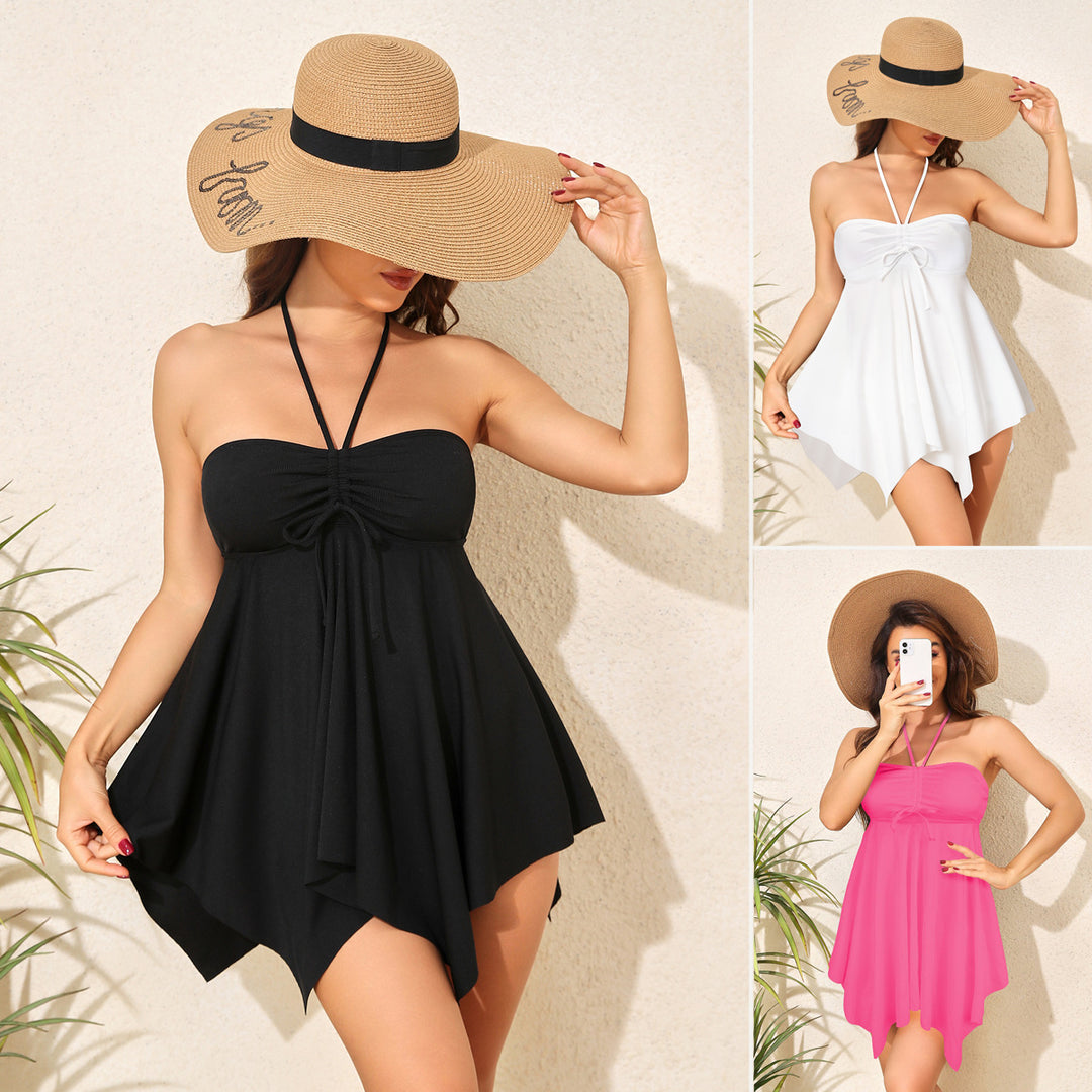 Women Tankini with asymmetrical hem and adjustable straps Mune Fashion