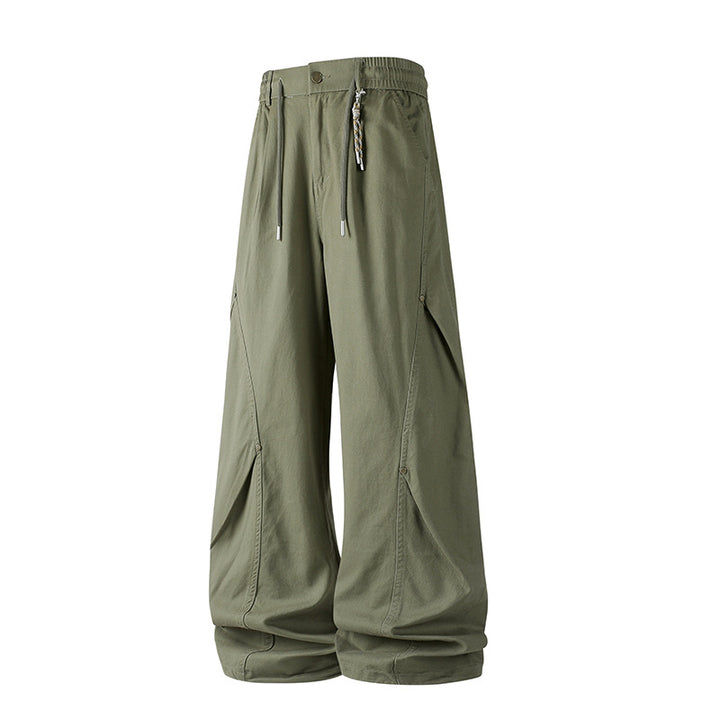 Damen Extraweite Tech‑Cargo‑Hose im Palazzoschnitt mit Elastikbund und Multifunktions‑Taschen Mune Fashion