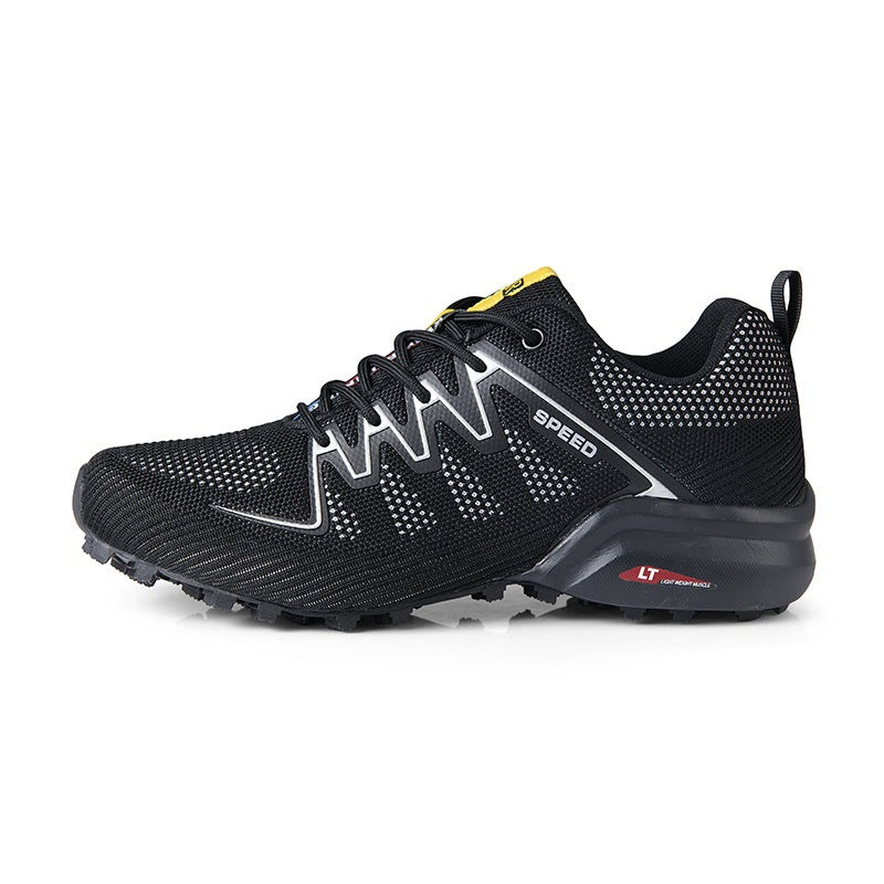 Men's Offroad Running Shoe with Breathable Knit Upper, Grippy Multiterrain Running Sole and Stable Heel Support Mune Fashion