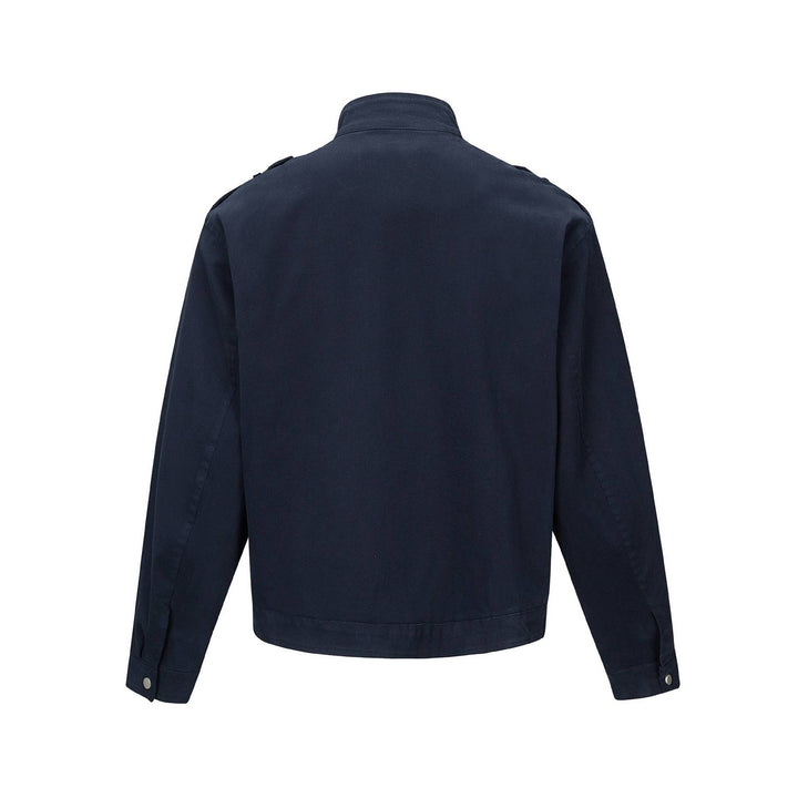 Men's short jacket in field style with funnel collar, shoulder flaps, and utility pockets Mune Fashion