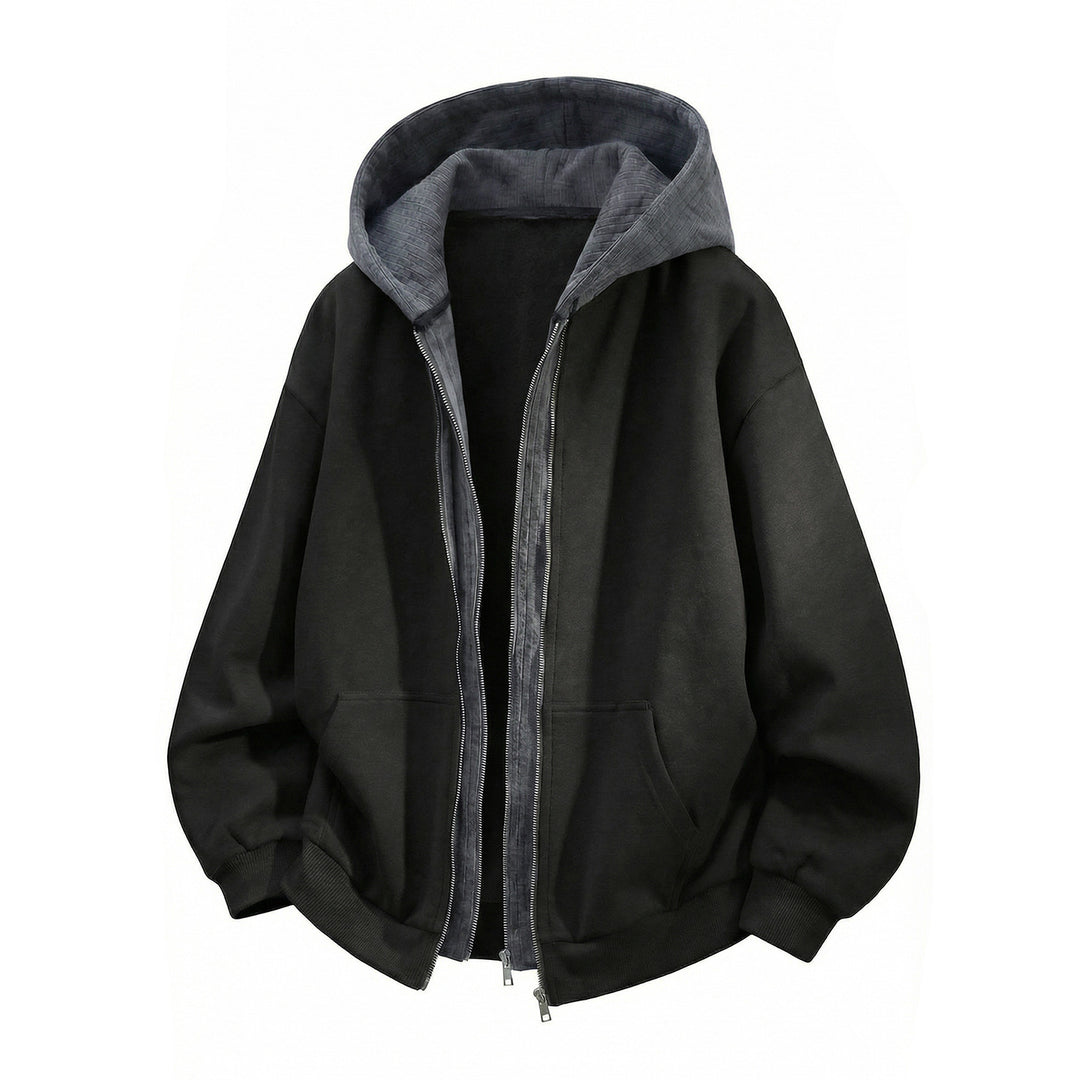 Unisex Oversized Hoodie with Double Zipper and Kangaroo Pocket Mune Fashion