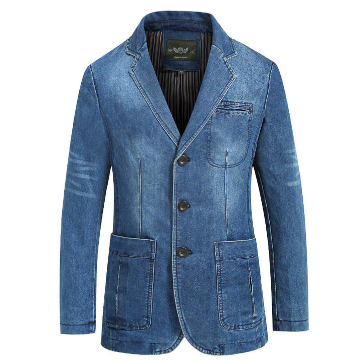 Men's Fashion Denim Blazer Jacket Mune Fashion