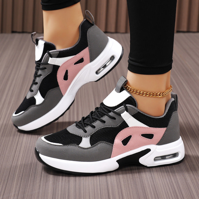 Women's urban chunky sneakers with integrated air chamber, breathable mesh, and stabilizing heel cap Mune Fashion