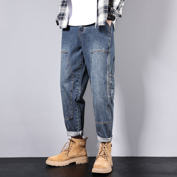 Men's Casual Denim Cargo Pants Mune Fashion