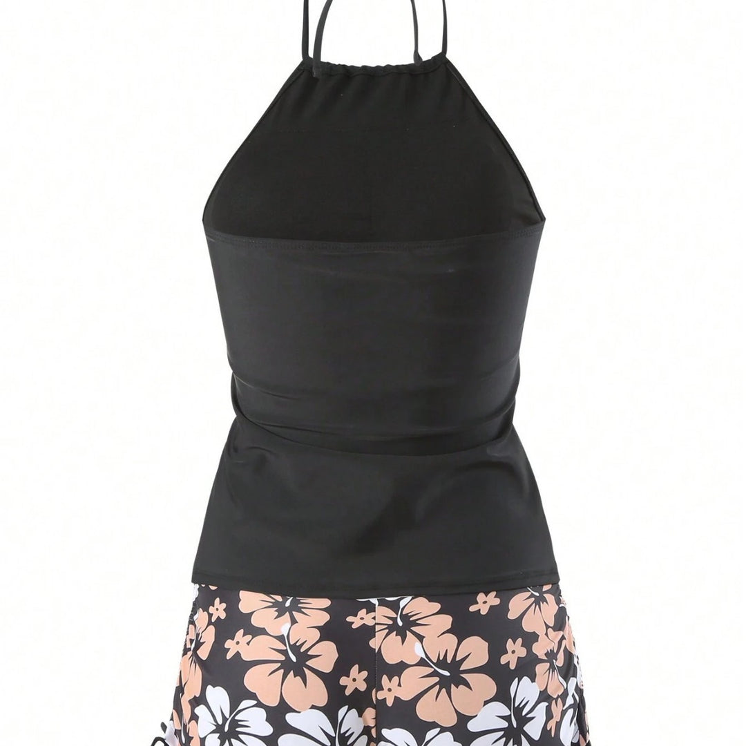 Ladies Sportives Tankini Set with Floral Print Mune Fashion