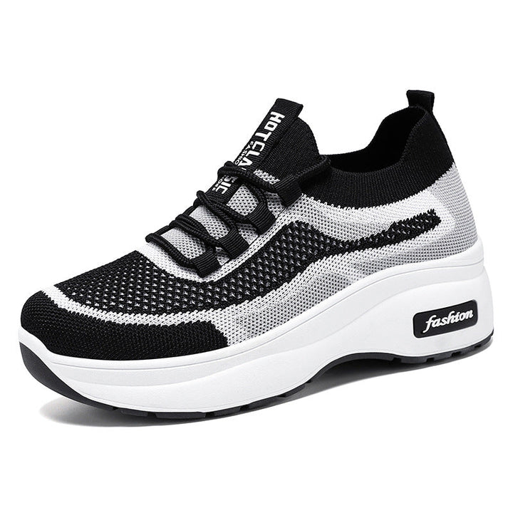 Women Sporty Sneakers with Breathable Knit Surface and Flexible Sole Mune Fashion
