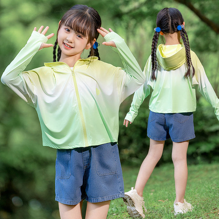 Ladies nan lightweight children's sun protection jacket with hood Mune Fashion