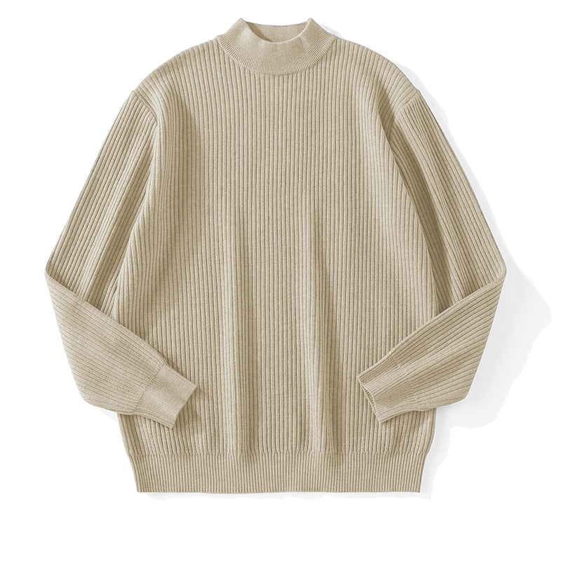 Men's fine knit pullover with stand-up collar Mune Fashion