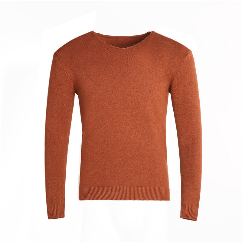 Men's fine V-neck sweater made of cotton-merino blend with a slim silhouette Mune Fashion