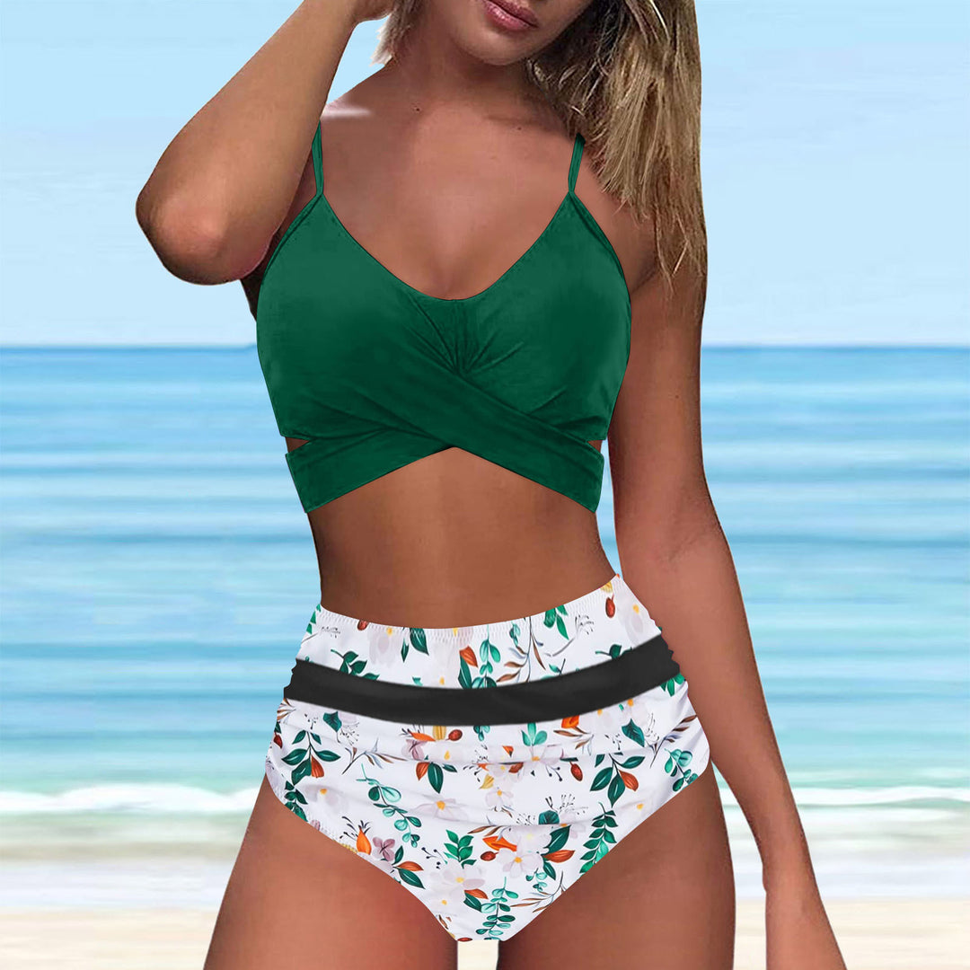 Women's High-Waist Bikini Set with stylish wrap top Mune Fashion