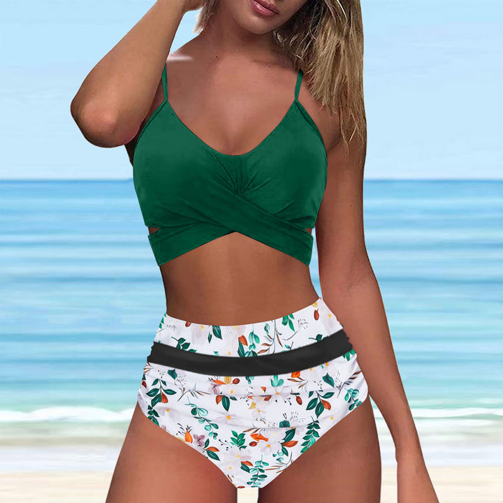 Women's High-Waist Bikini Set with stylish wrap top Mune Fashion