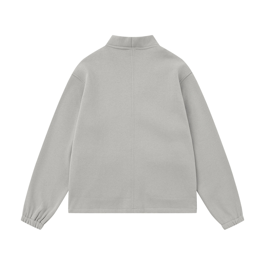 Unisex Oversize Sweat Jacket with Shawl Collar and Patch Pockets Mune Fashion