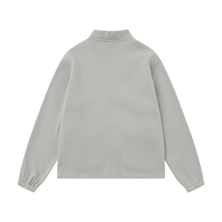 Unisex Oversize Sweat Jacket with Shawl Collar and Patch Pockets Mune Fashion