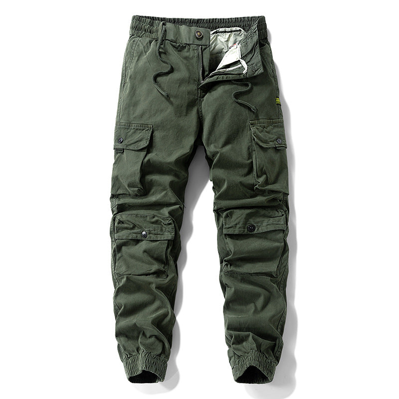 Men's Tech Cargo Jogger Pants with elastic drawstring waist, reinforced knee panels, and multifunctional pockets Mune Fashion