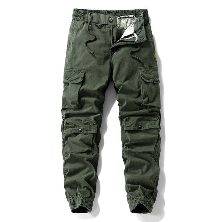 Men's Tech Cargo Jogger Pants with elastic drawstring waist, reinforced knee panels, and multifunctional pockets Mune Fashion