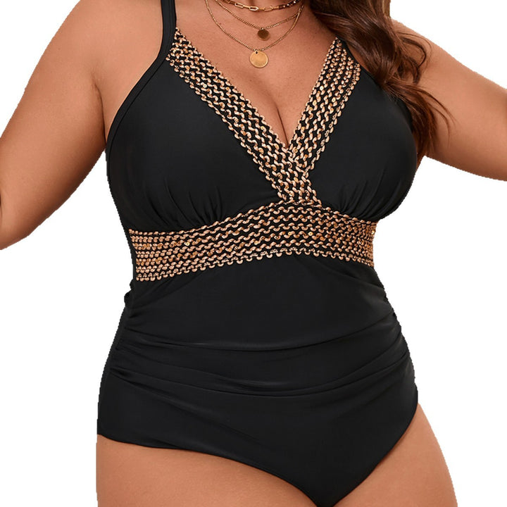 Ladies Elegant Swimsuit with Embellished Waistband Mune Fashion