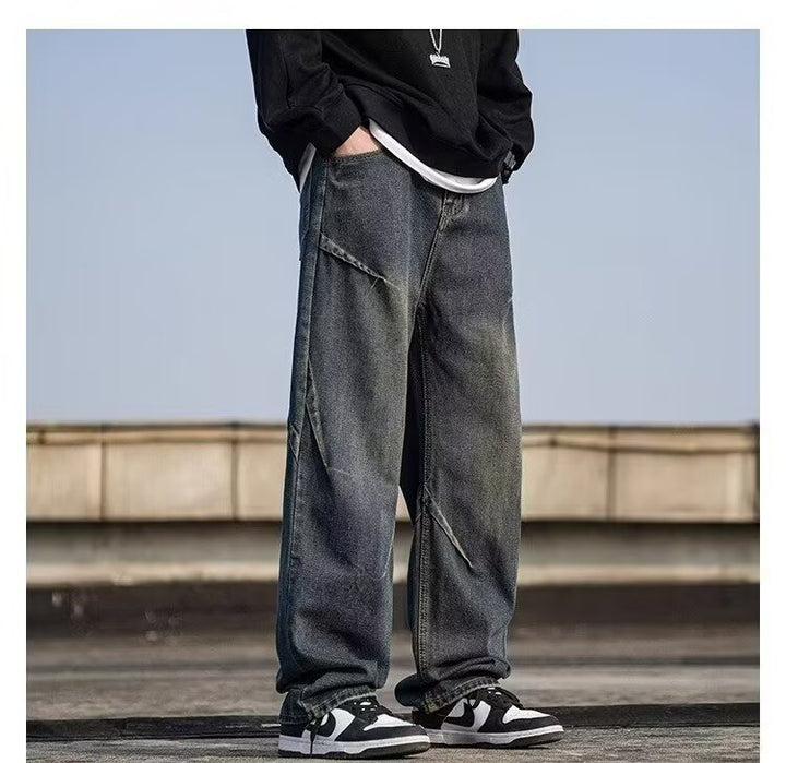 Men's Fashion Wide-Legged Jeans Mune Fashion