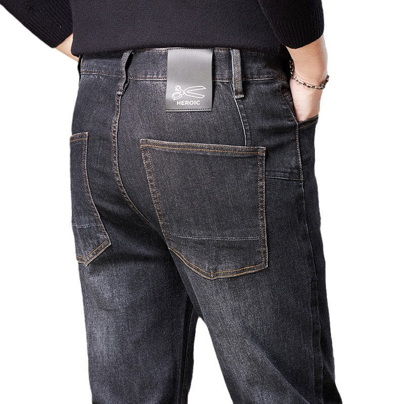 Men's jeans in a straight cut made of stretch denim with a classic five-pocket design Mune Fashion