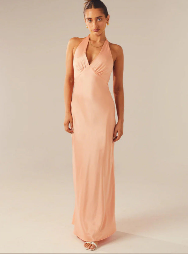 Women Elegant Wrap Dress with V-Neck and Slim, Flowing Fit Mune Fashion