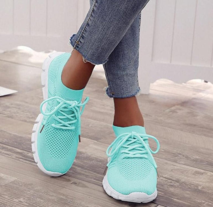 Women Light Knit Sock Sneaker with Elastic Shaft and Flexible Profile Sole Mune Fashion