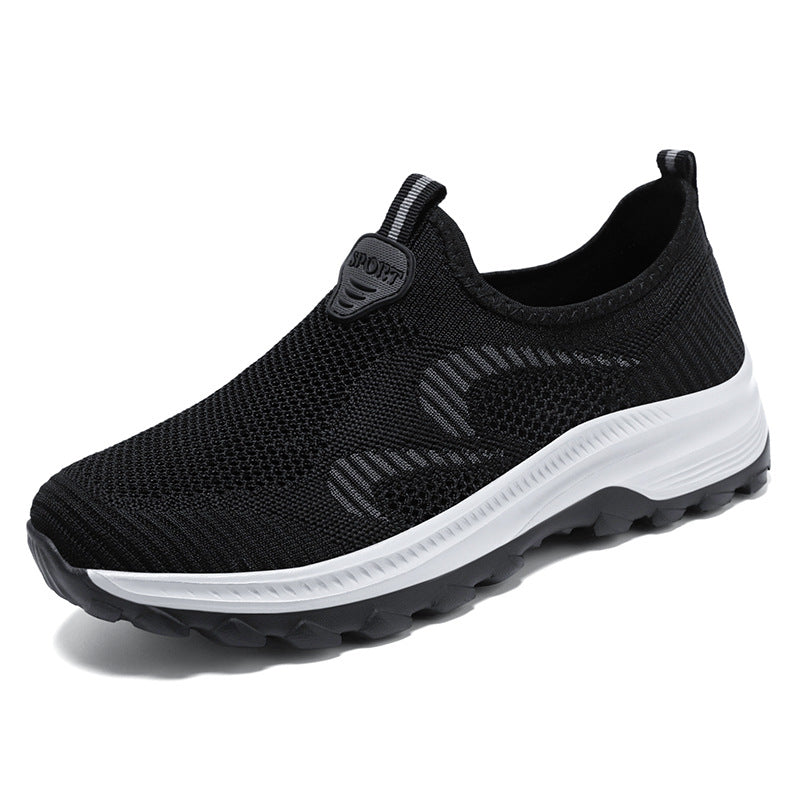 Women's seamless knit slip-on comfort sneaker with elastic sock shoe, shock-absorbing EVA midsole and grippy profile rubber sole Mune Fashion